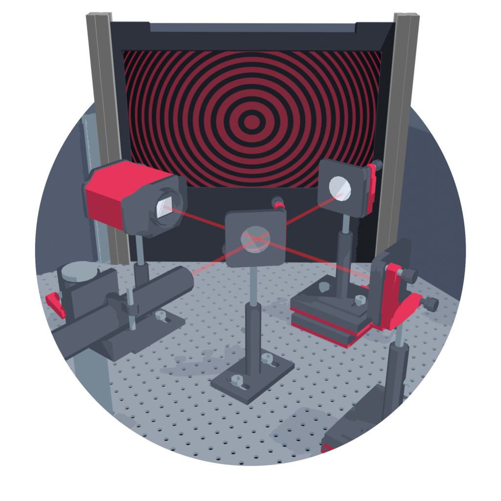 Réalité virtuelle : Interféromètre de Michelson